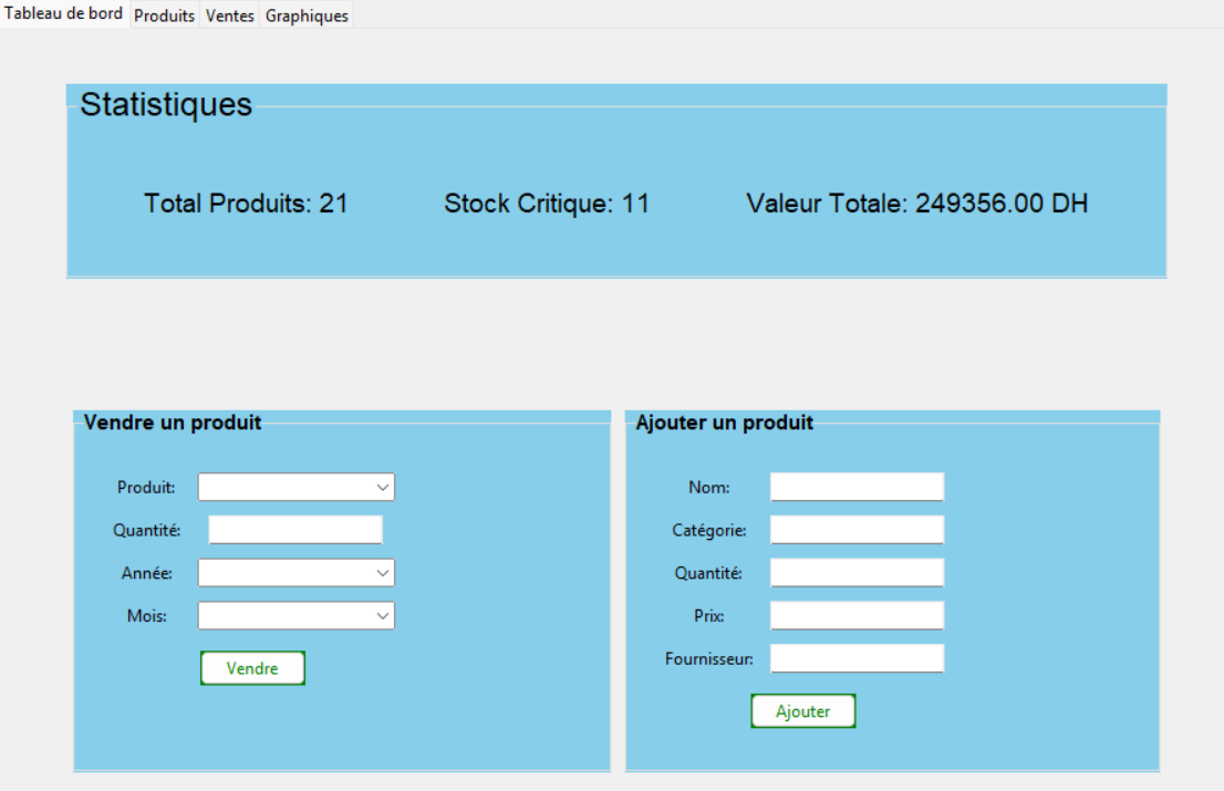Application de gestion de stock
